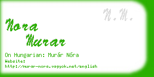 nora murar business card